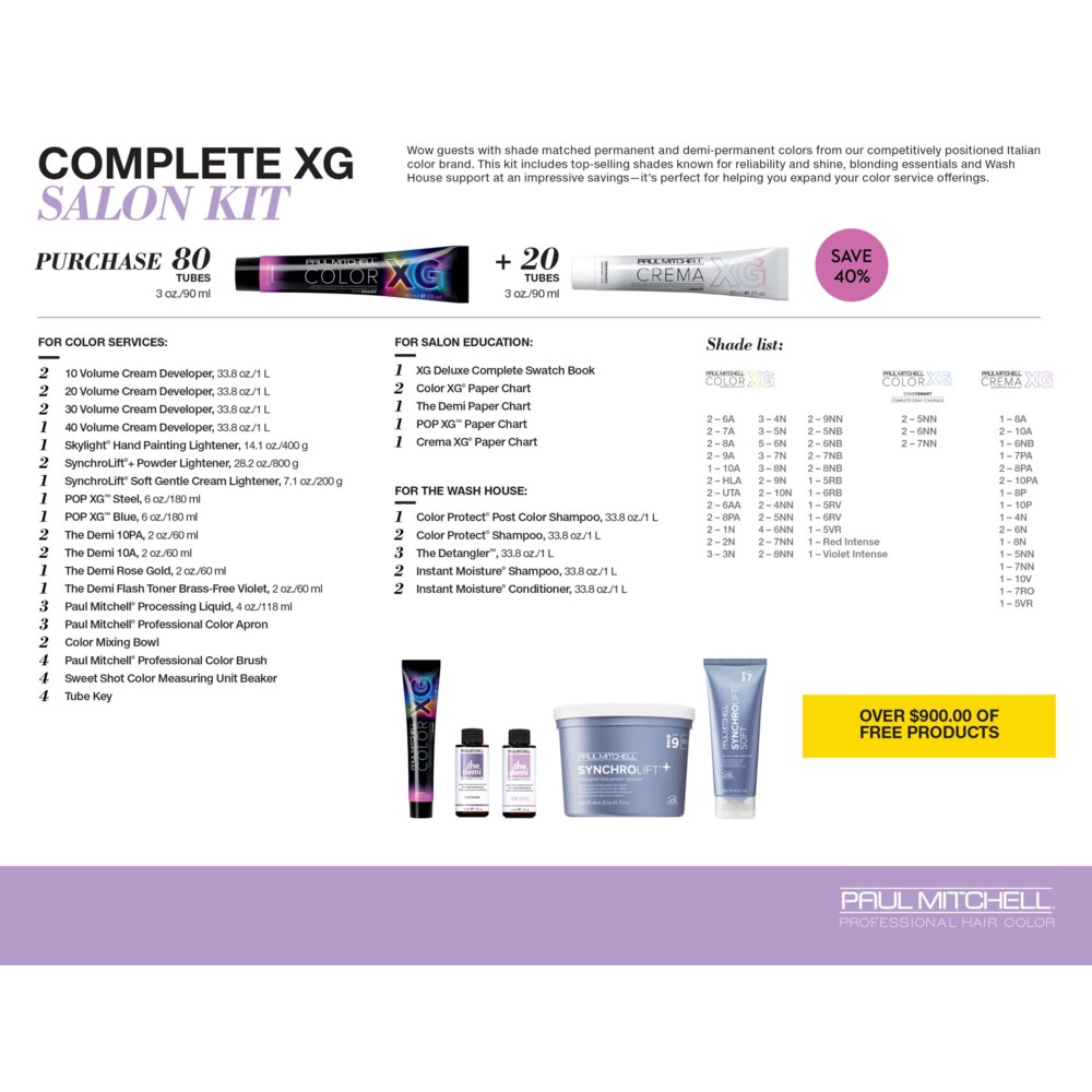 The Color Xg Salon Kit 1 Box Customer Choose 84 Color Pm Intros Canrad Beauty Limited