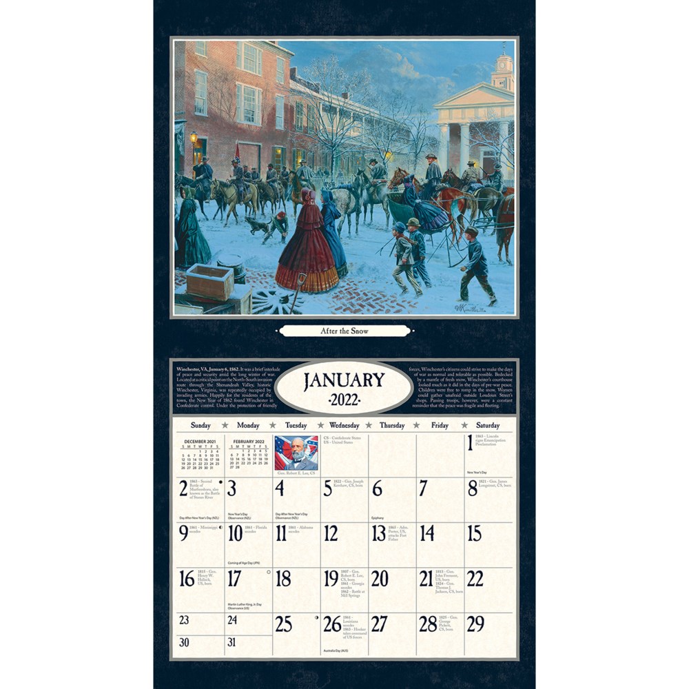 DECORCAL/Civil War* decor wall calendar Bella Flor