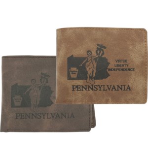 Suede State Wallets - Pennsylvania