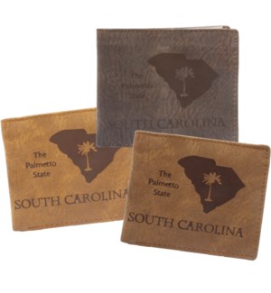 Suede State Wallets - South Carolina