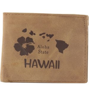 Suede State Wallets - Hawaii