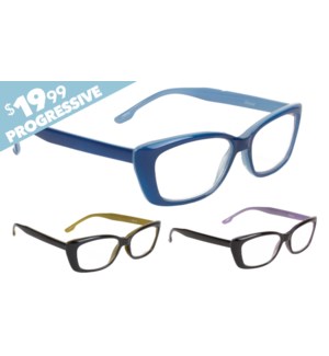 Progressive Lens Readers with AR Coating - Arcadia Assorted Diopters