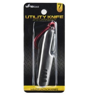 7 Piece Utility Knife with Carabiner