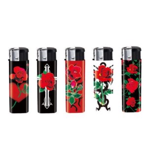 3D Type Red Rose Electronic Lighter