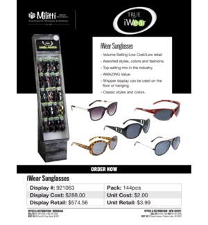 iWear Sunglasses Shipper - 144pcs